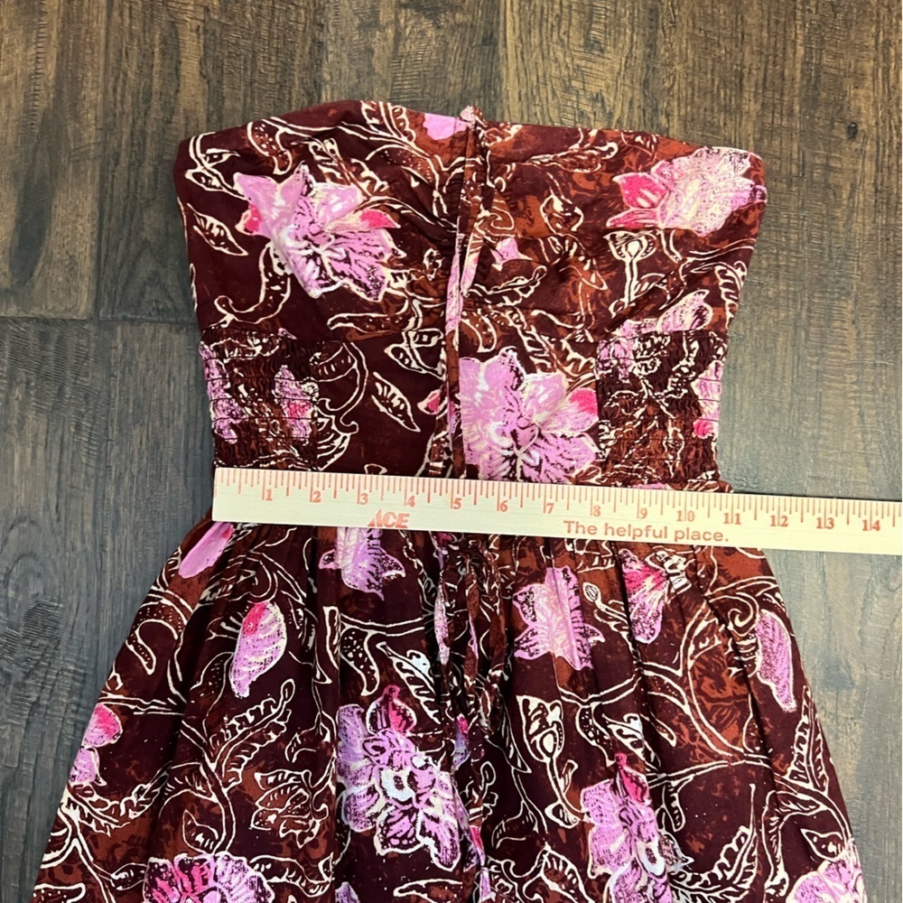 Free People Iris Halter Jumpsuit Size XS-S (NO SIZE TAG )Color Brown And Pink - Picture 10 of 14